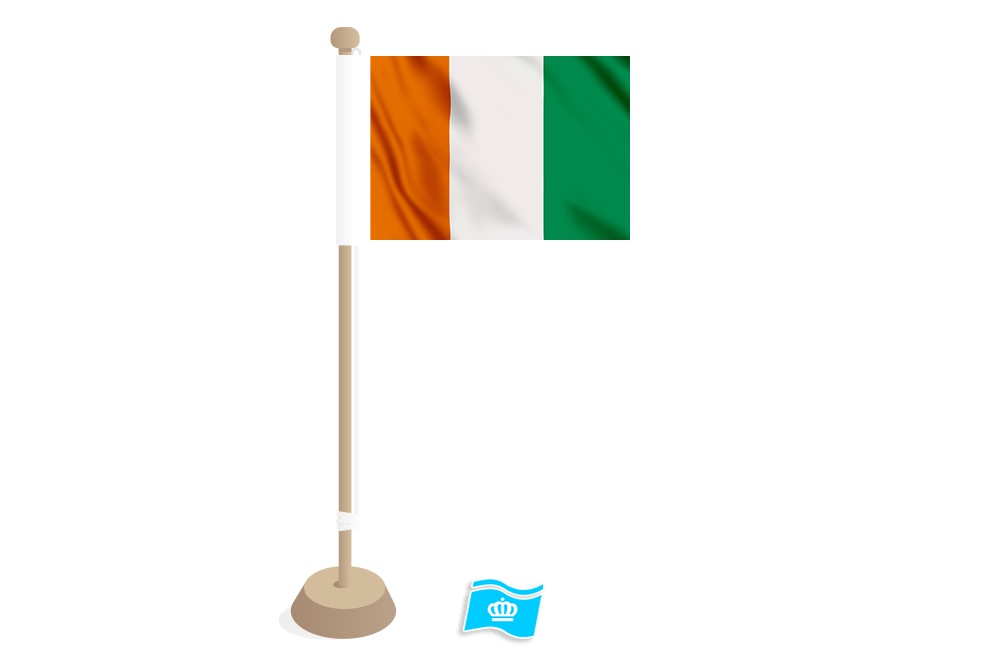 Tafelvlag Ivoorkust 10x15 cm