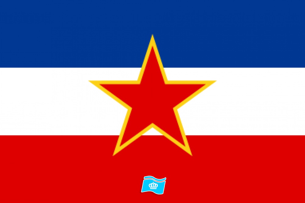 Tafelvlag Joegoslavië 10x15 cm