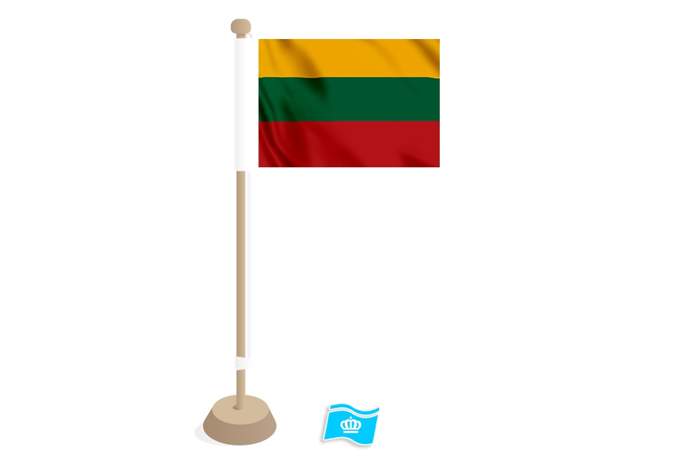 Tafelvlag Litouwen 10x15 cm