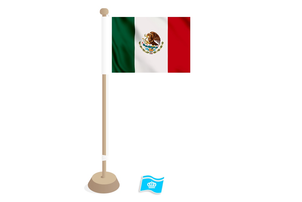 Tafelvlag Mexico 10x15 cm