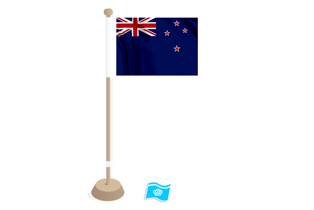 Tafelvlag Nieuw Zeeland 10x15 cm