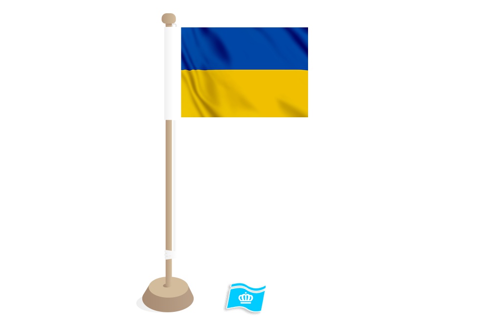 Tafelvlag Oekraïne 10x15 cm