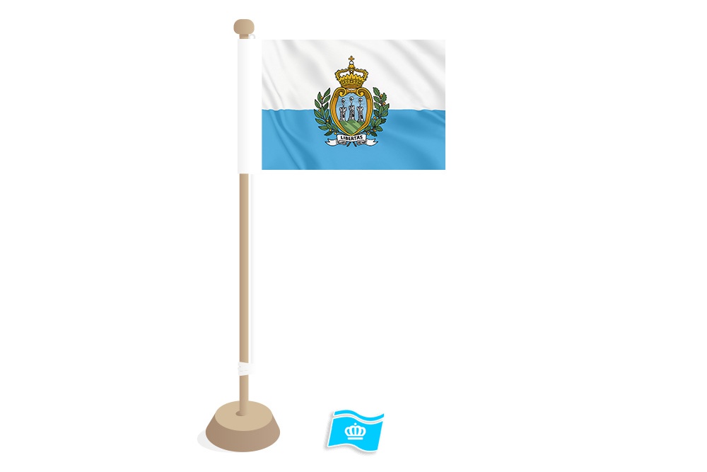 Tafelvlag San Marino 10x15 cm