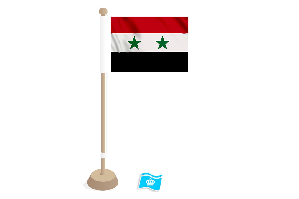 Tafelvlag Syrië 10x15 cm