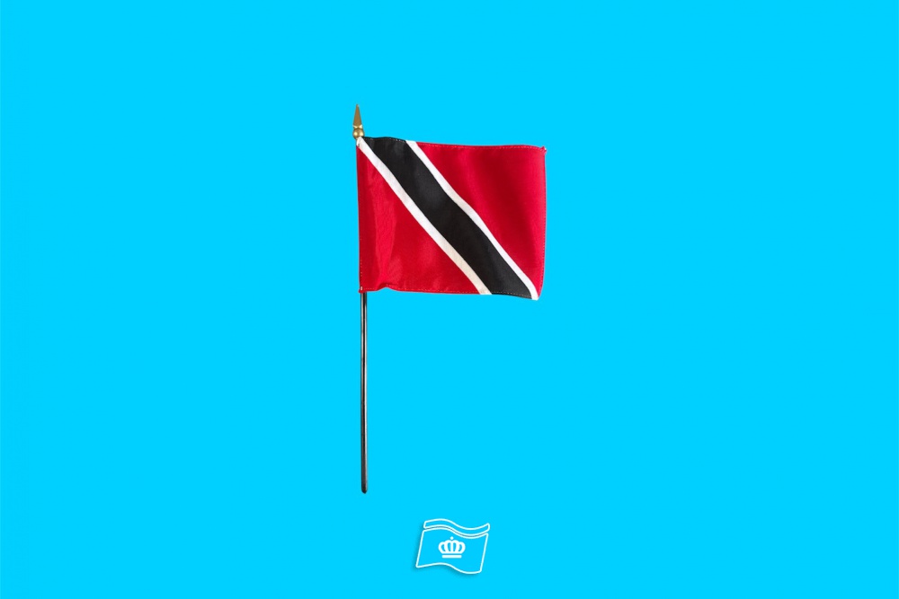 Tafelvlag Trinidad & Torbago + kunststof houder