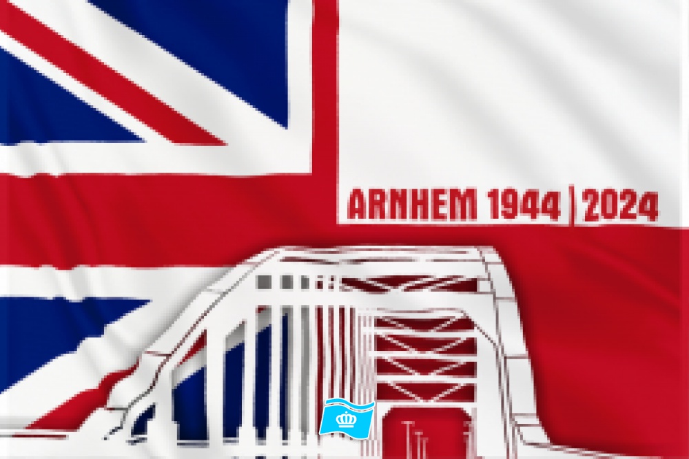 Vlag Airborne 80 jaar 100x150 cm, Uitverkoop