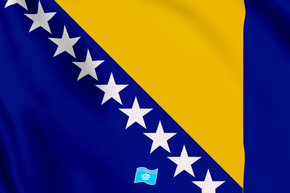 vlag Bosnie en Herzegovina 100x70
