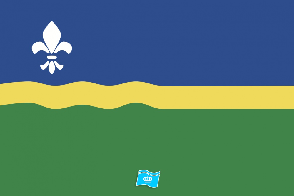Tweedehands vlag Flevoland 150x225 cm, uitverkoop