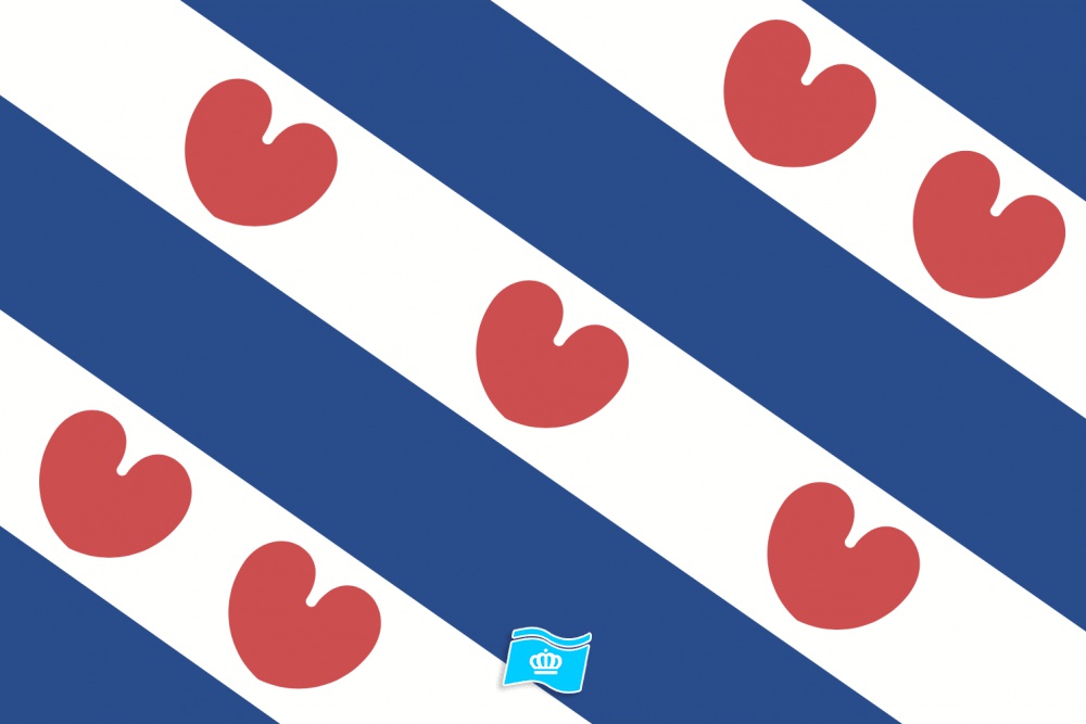 Tweedehands vlag Friesland 150x225 cm, uitverkoop
