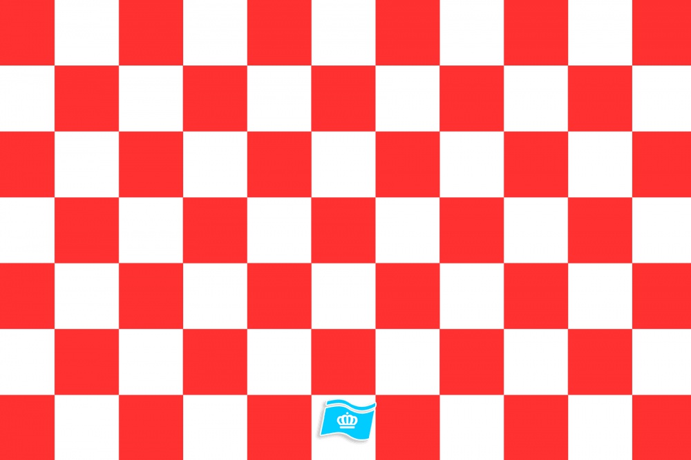 Vlag geblokt Rood en Wit, startvlag 300x450 cm