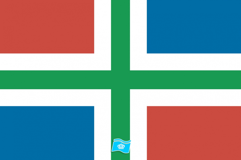 Tweedehands vlag Groningen 150x225 cm, uitverkoop