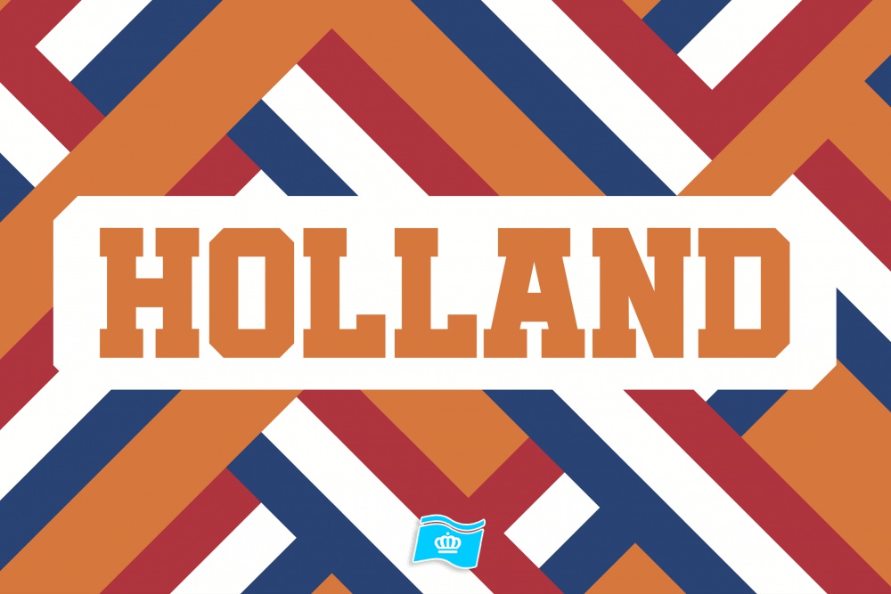 Vlag holland modern 050x075 cm