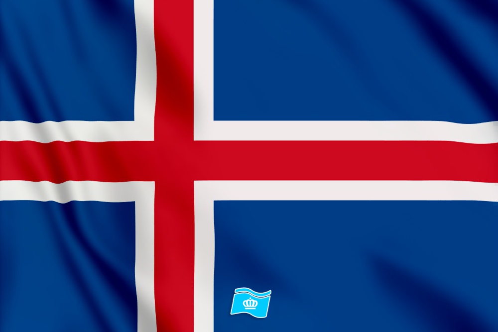 vlag Ijsland 100x70
