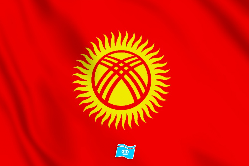 vlag Kirgizie 100x70