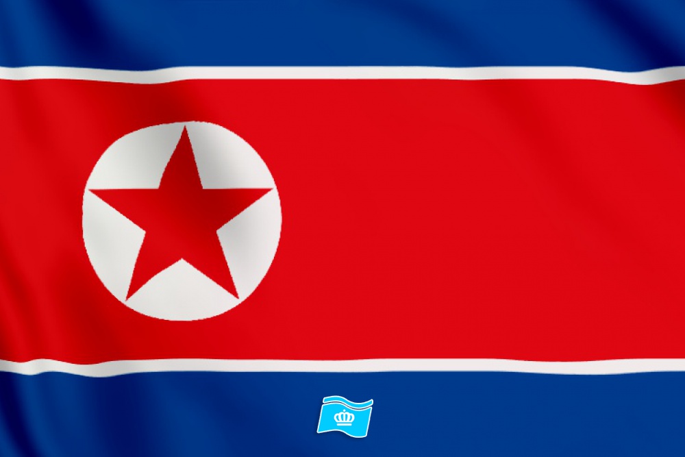 vlag Noord Korea 100x70