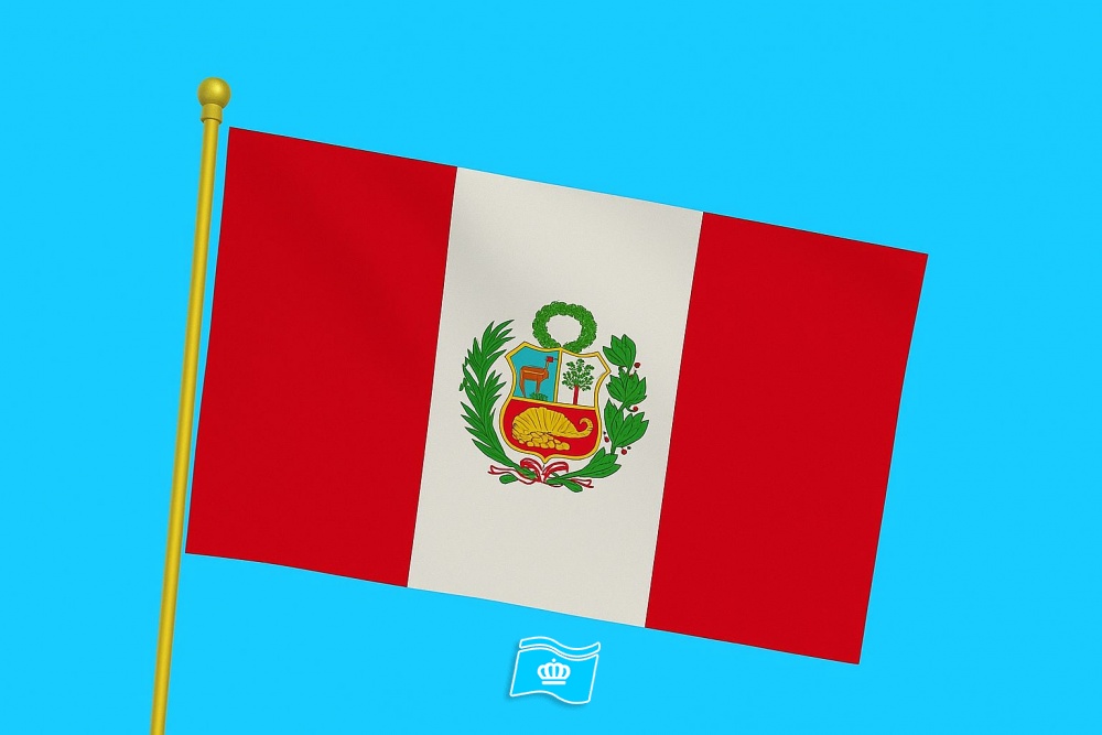 Vlag Peru met wapen 200x300 cm