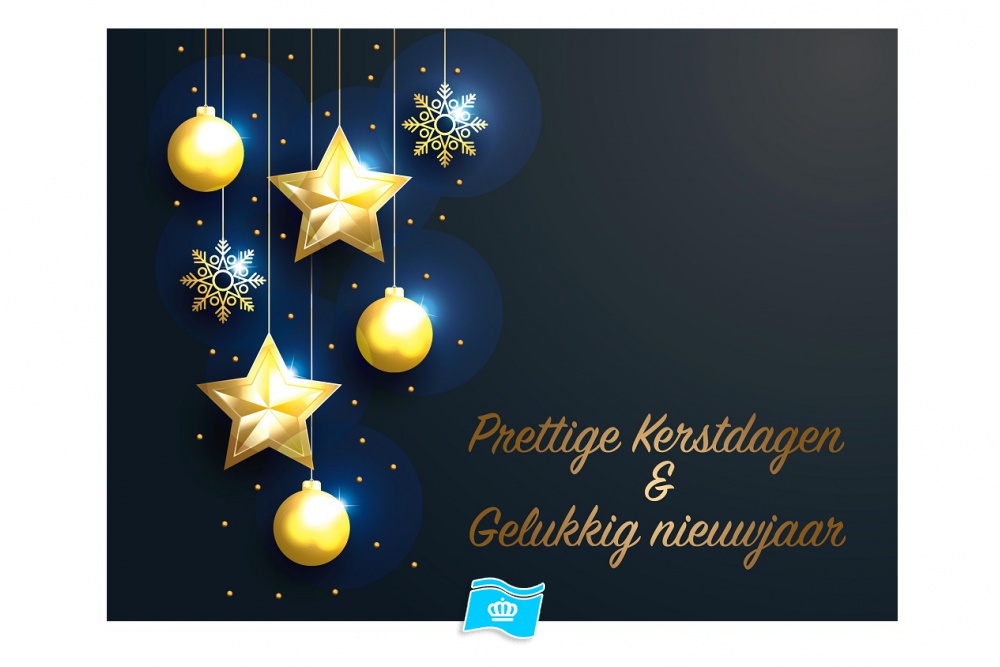 Vlag Prettige kerst & Gelukkig Nieuwjaar 100x150 cm