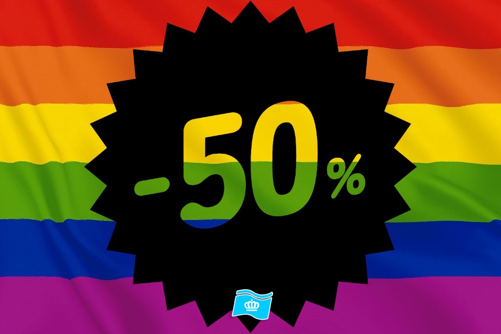 Vlag Regenboog 150x225 cm, uitverkoop