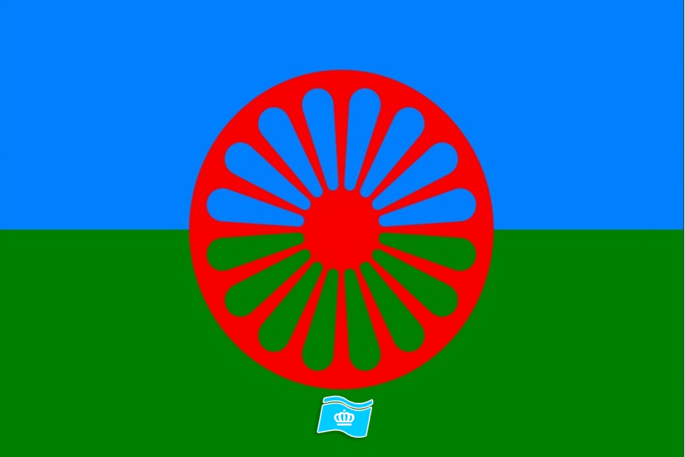 Vlag Roma, Gypsy en Zigeuner 70x100 cm