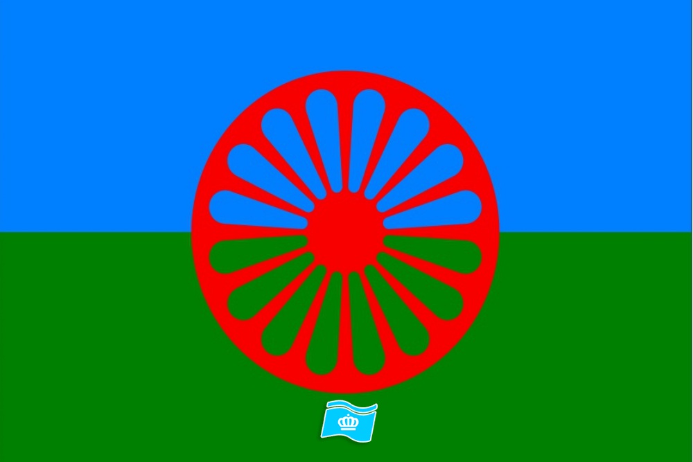 Vlag Roma, Gypsy en Zigeuner 70x100 cm