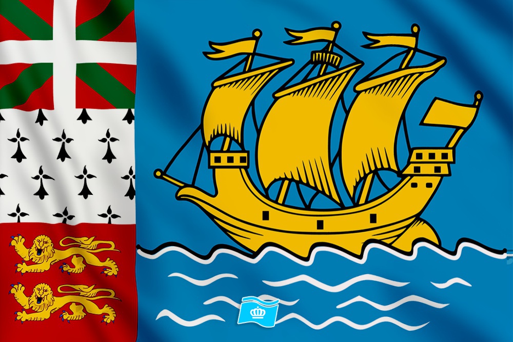 Vlag Saint Pierre en Miquelon 100x70