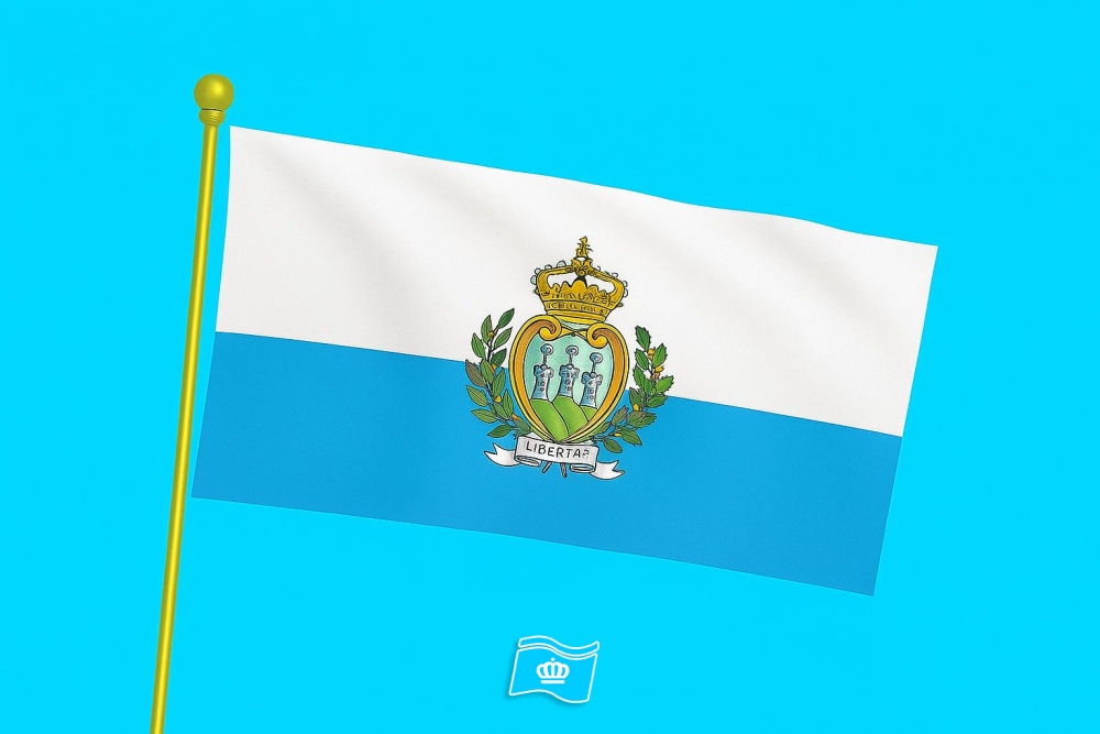 Vlag San Marino 040x060 cm