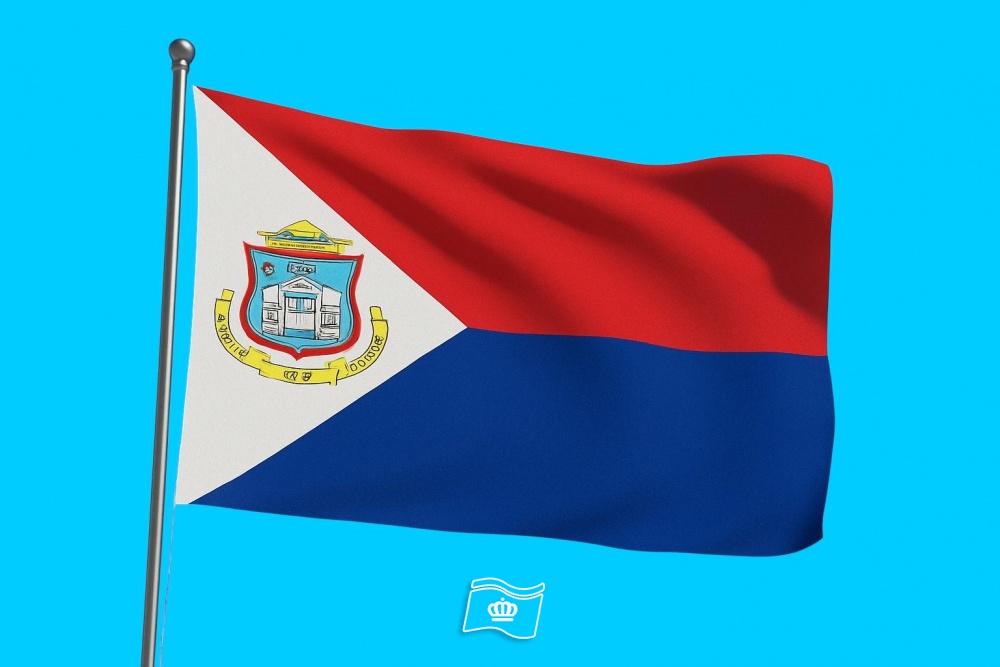 Vlag Sint Maarten 040x060 cm