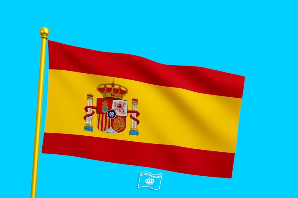 vlag Spanje met wapen 150x225 cm