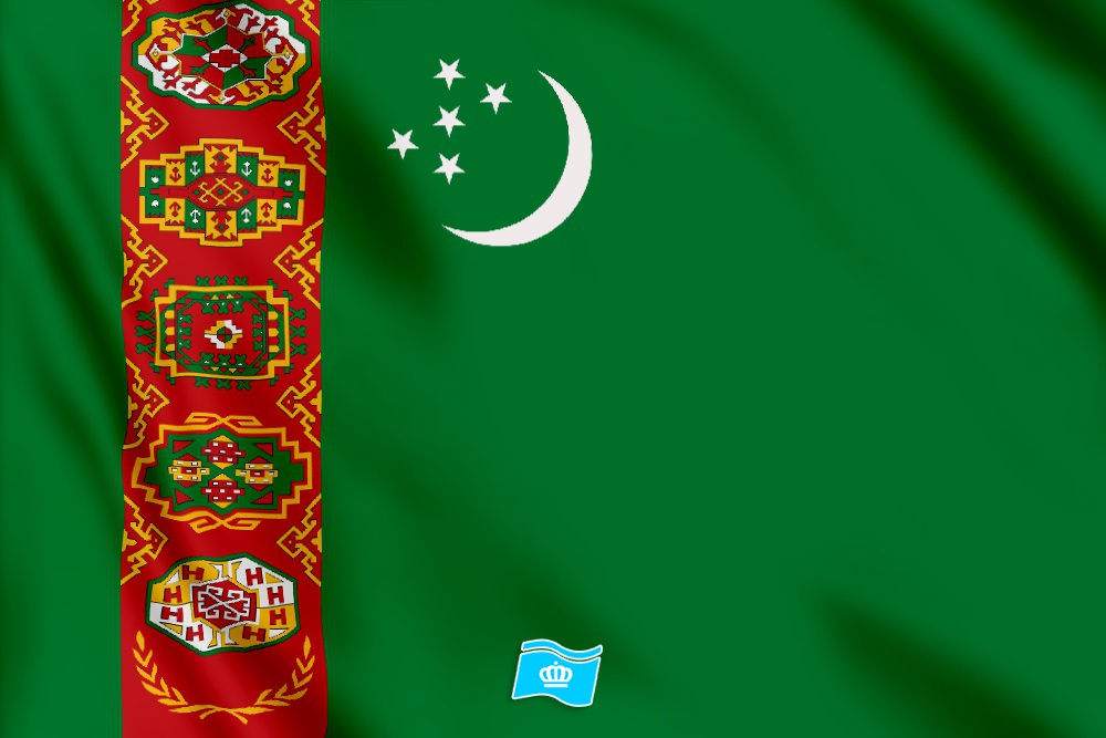 vlag Turkmenistan 100x70