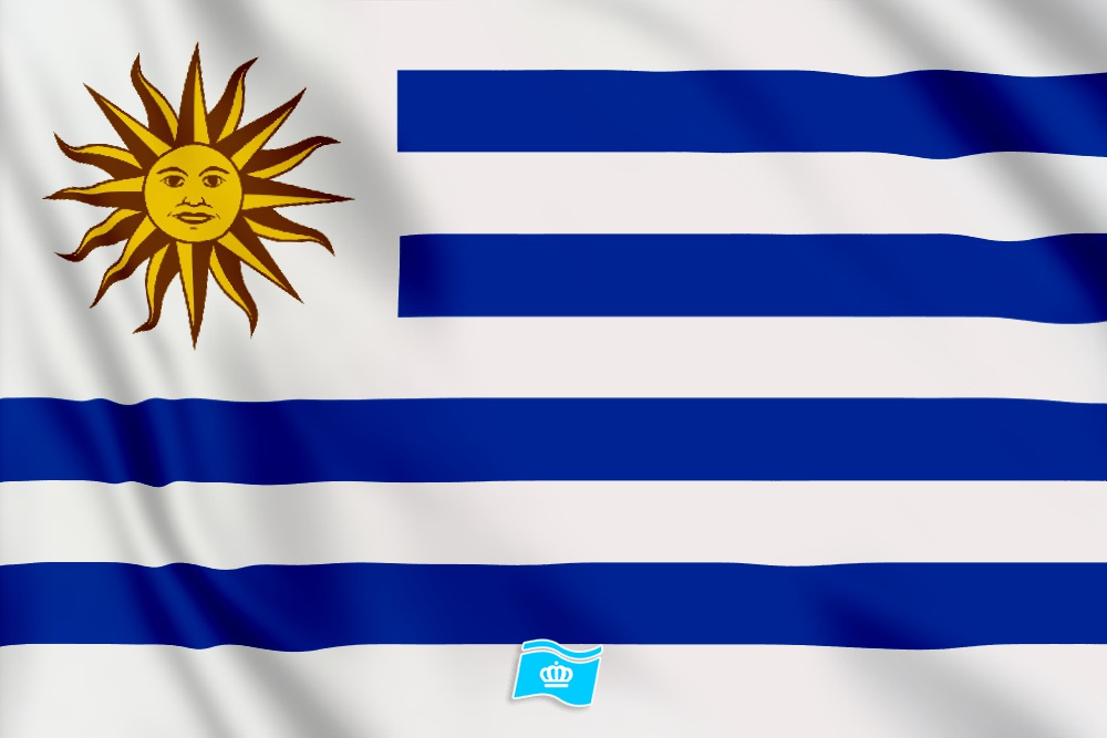Vlag Uruguay 100x70