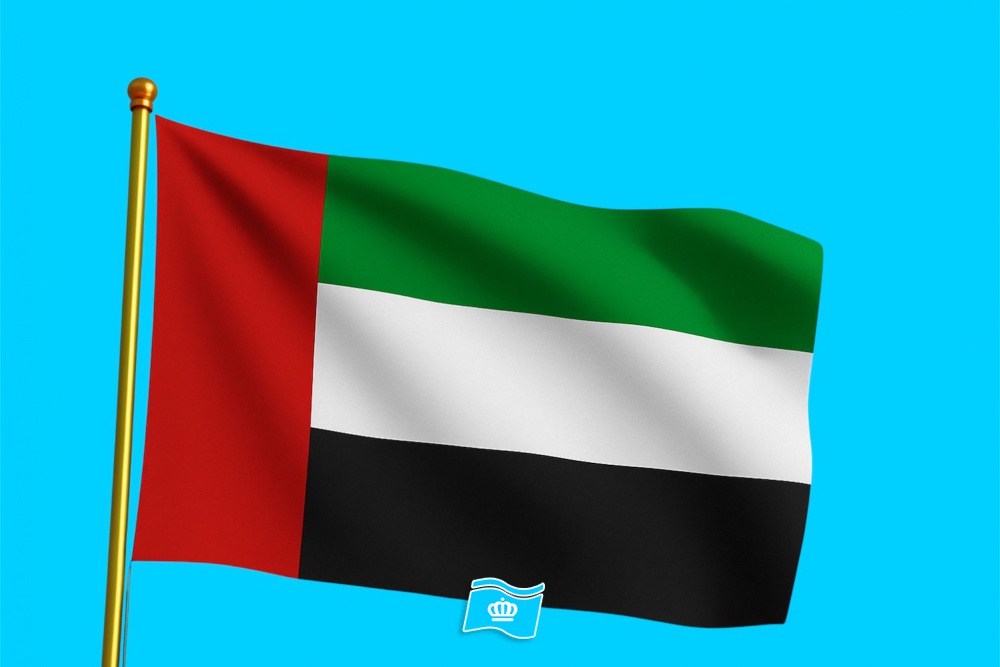 Vlag Verenigde Arabische Emiraten, VAE 030x045 cm