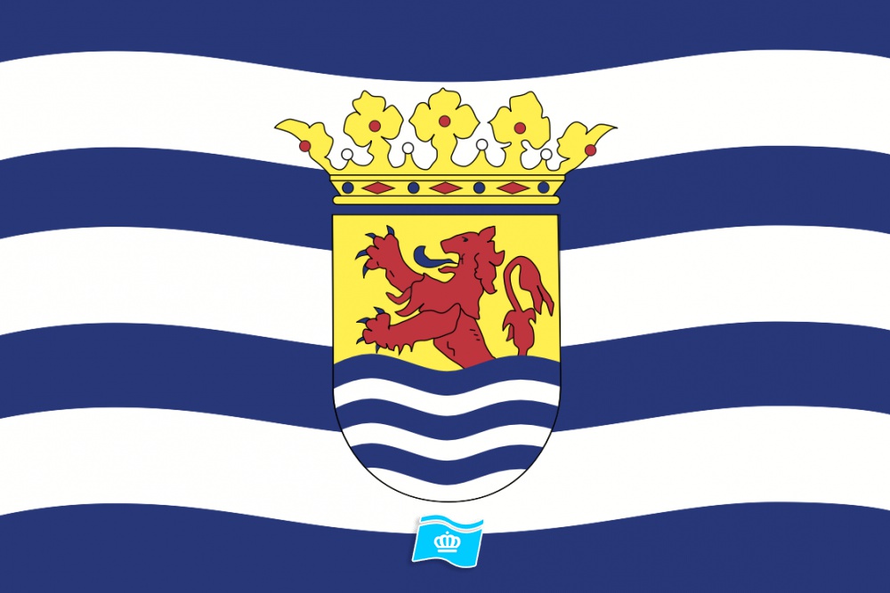 Tweedehands vlag Zeeland 100x150 cm, uitverkoop