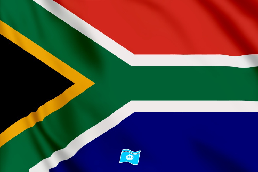 Clip vlinder Zichzelf Zeeanemoon vlag Zuid-Afrika | Vlaggenhandel.nl