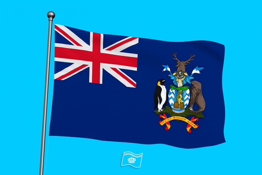 Vlag Zuid Georgia en de Zuidelijke Sandwicheilanden 070x100 cm