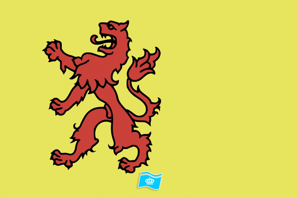 Tweedehands vlag Zuid-Holland 150x225 cm, uitverkoop