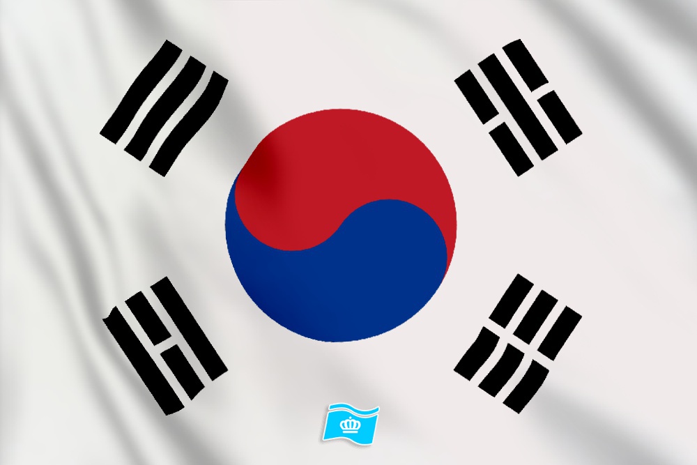 vlag Zuid Korea 100x70