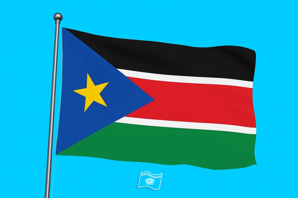 Vlag Zuid-Soedan 070x100 cm