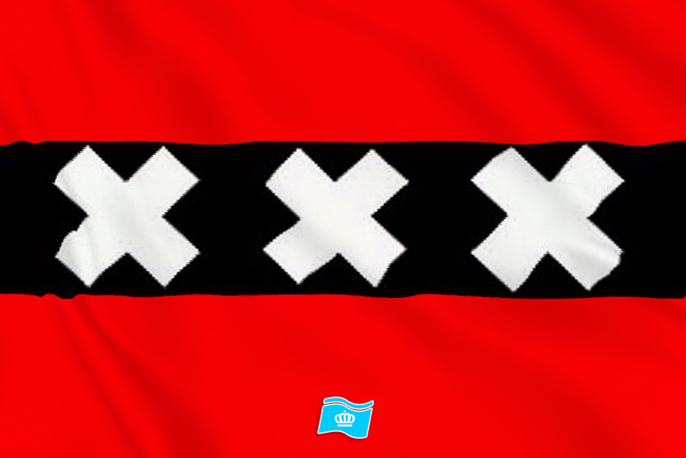 Vlag Gemeente Amsterdam 100x150 cm