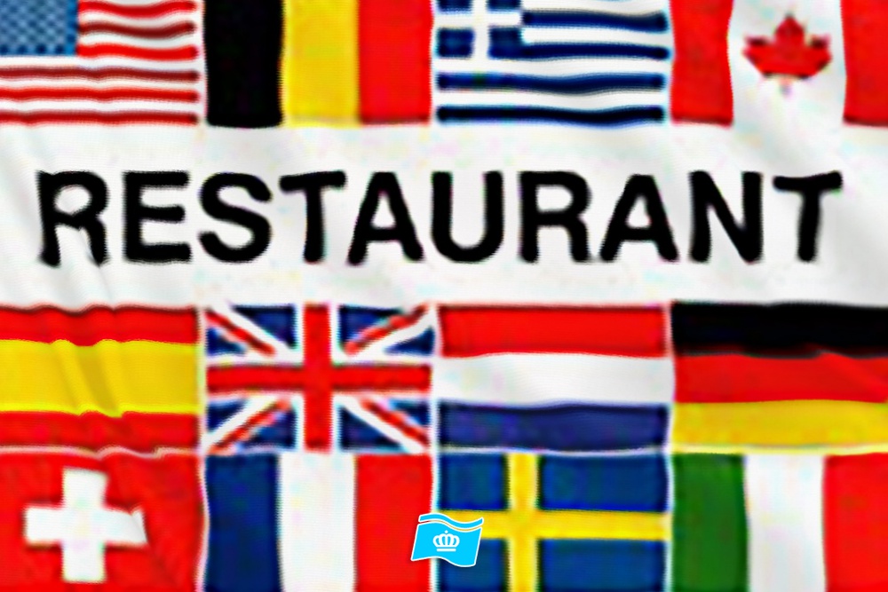 Vlag Restaurant landen 100x150 cm