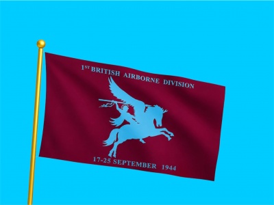 Airborne 1st British Airborne Division Vlag 200 x 300 cm | Authentieke Uitvoering | 160 Grams Spun Polyester Airborne 1st British Airborne Division Vlag 200 x 300 cm | Authentieke Uitvoering | 160 Grams Spun Polyester