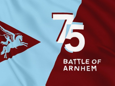 Banier Airborne battle of Arnhem 75 jaar 100x300 cm