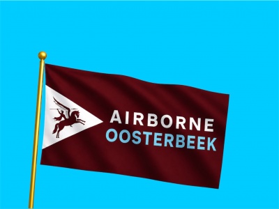 Airborne Oosterbeek Vlag 150 x 225 cm | Officiële Airborne Uitvoering | 130 Grams Polyester Airborne Oosterbeek Vlag 150 x 225 cm | Officiële Airborne Uitvoering | 130 Grams Polyester