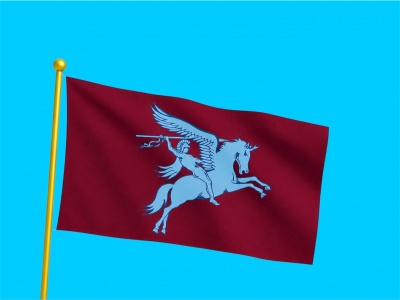Airborne Pegasus Vlag 100 x 150 cm | Authentieke Uitvoering | 160 Grams Spun Polyester Airborne Pegasus Vlag 100 x 150 cm | Authentieke Uitvoering | 160 Grams Spun Polyester