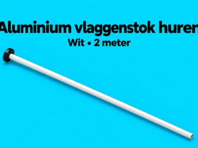 Aluminium vlaggenstok 2 meter huren – met platte knop
