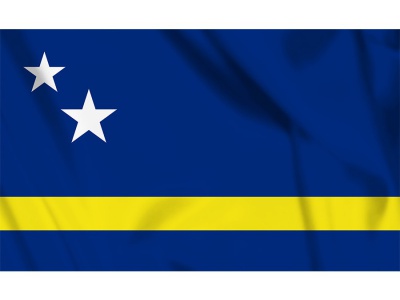 Decoratie Vlag Curacao 100x150 cm