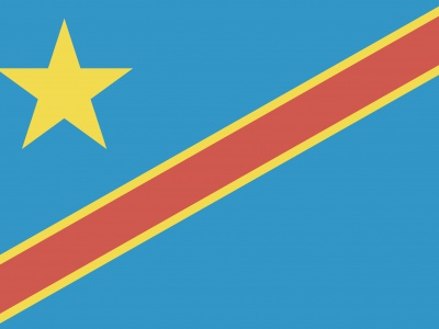 Gebruikte vlag Congo kinshasa 150x225 cm, uitverkoop