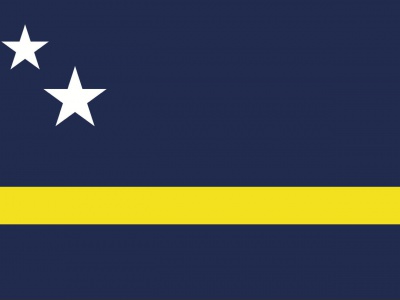 Gebruikte vlag Curaçao 150x225 cm, uitverkoop