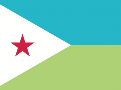 Gebruikte vlag Djibouti 100x150 cm, uitverkoop