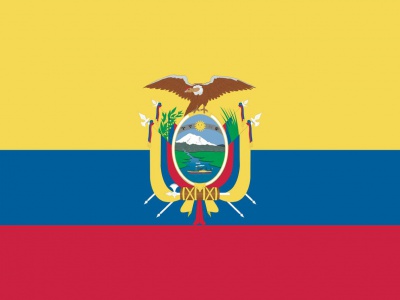 Gebruikte vlag Ecuador 150x225 cm, uitverkoop