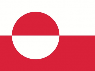 Gebruikte vlag Groenland 150x225 cm, uitverkoop